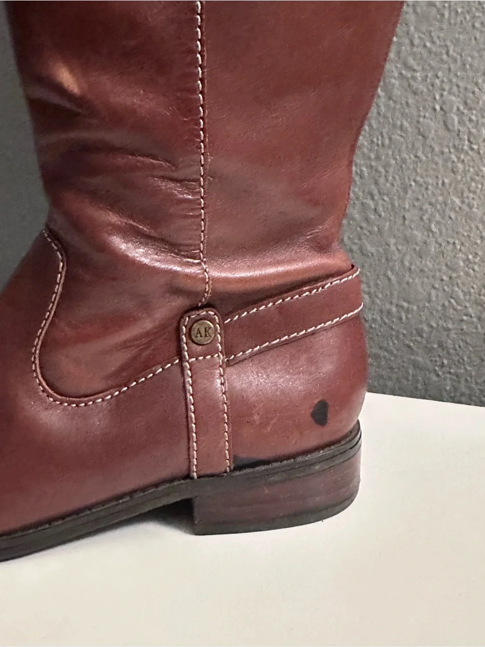 Anne Klein Tall Brown Leather Over-the-Knee Riding Boots